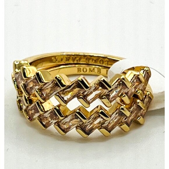 Ring Bomb Party Ring, NWOT, Size 7, gold bands - Picture 4 of 4